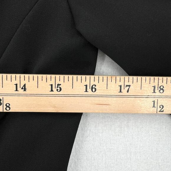 ALEXANDER MCQUEEN Wool Sheath Dress Womens 38 Black Pockets Elbow Sleeve Pencil - Picture 14 of 16